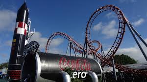 space shuttle rollercoaster attraction in the enchanted kingdom themepark in laguna philippines